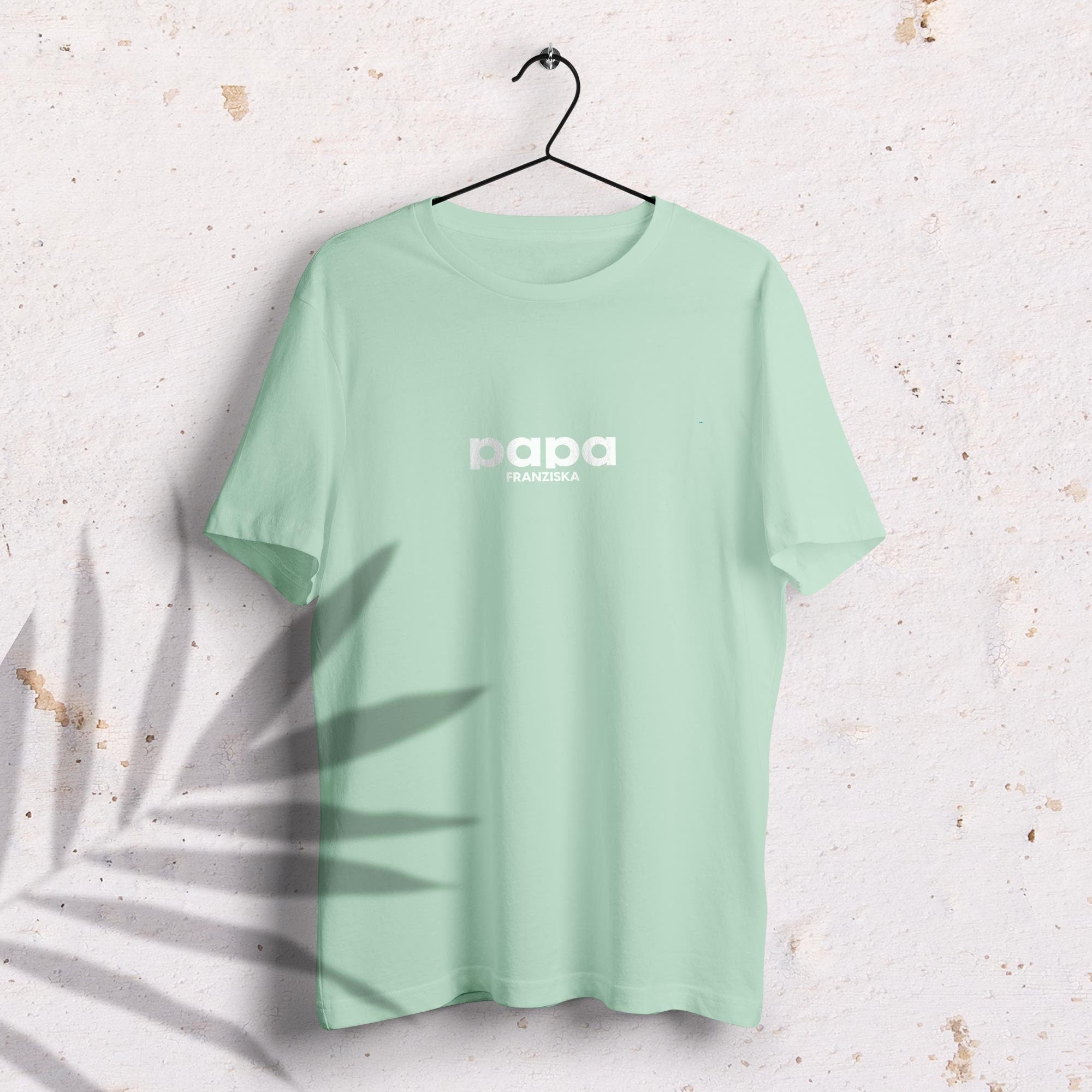 Papa T-Shirt Mint, personalisiert mit Namen