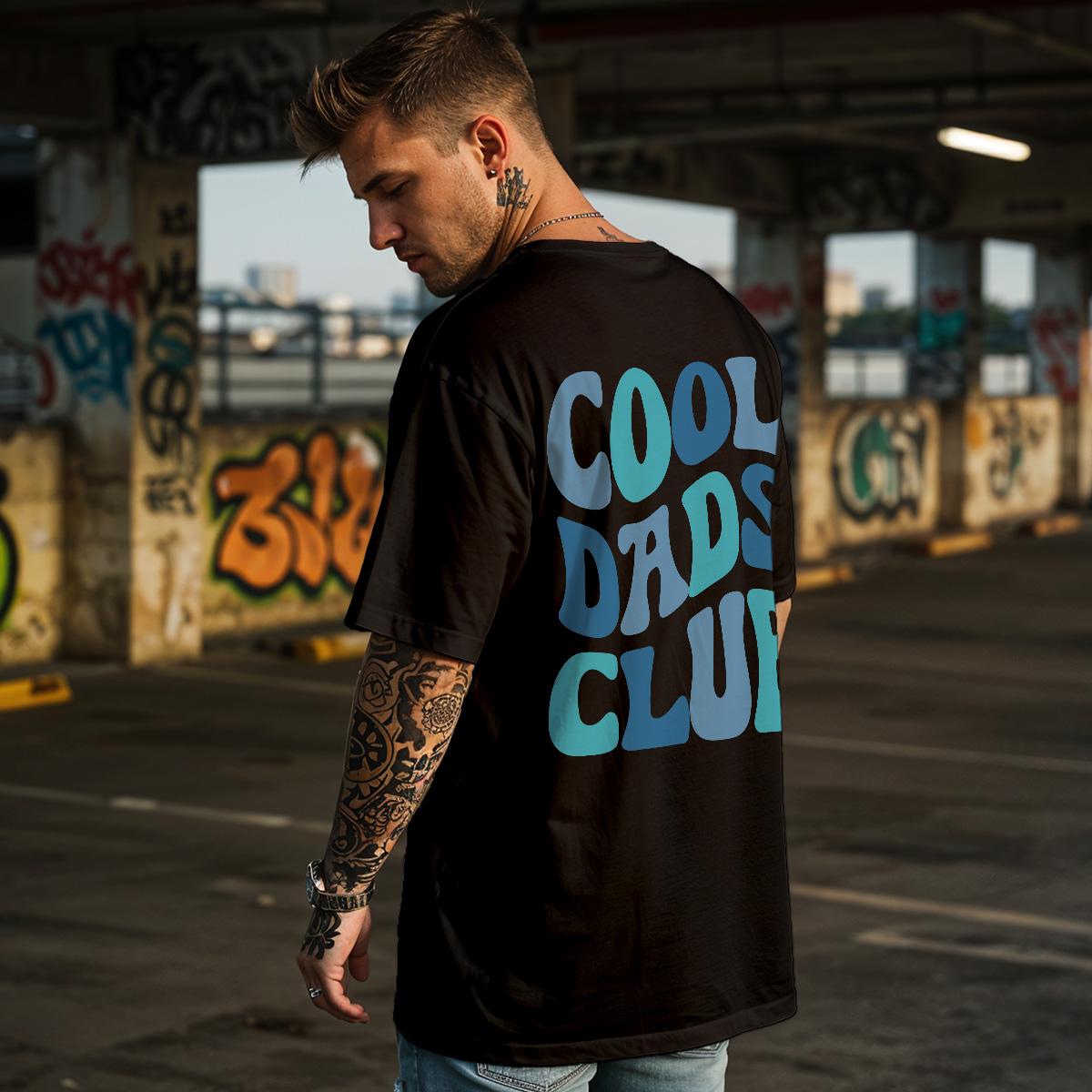 Cool Dads Club oversize Shirt in retro Design in schwarz